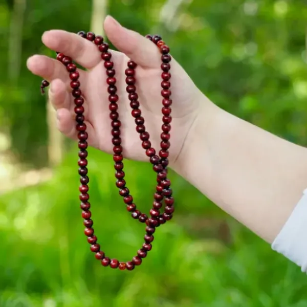 The TwoSisters Buddhist Malas|Kettingen-Tibetan Red Mala 6 mm.