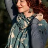 The TwoSisters Sjaals-Tie Dye Sjaal Grijs/blue