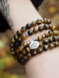 The TwoSisters Kettingen|Buddhist Malas-Tijgeroog Mala