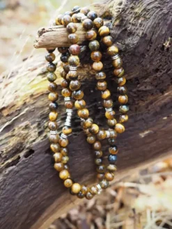 The TwoSisters Kettingen|Buddhist Malas-Tijgeroog Mala
