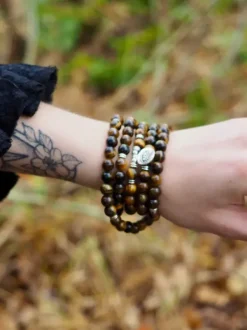 The TwoSisters Kettingen|Buddhist Malas-Tijgeroog Mala