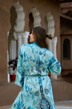 The TwoSisters Kaftan-Tree kimono Blauw