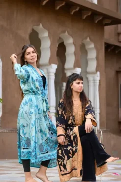 The TwoSisters Kaftan-Tree kimono Blauw