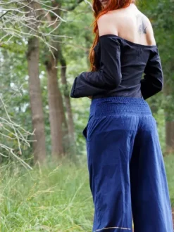 The TwoSisters Broeken|Broeken En Legging-Uma Broek Rib Blauw