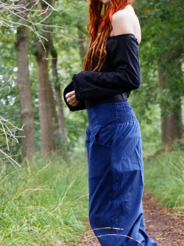 The TwoSisters Broeken|Broeken En Legging-Uma Broek Rib Blauw