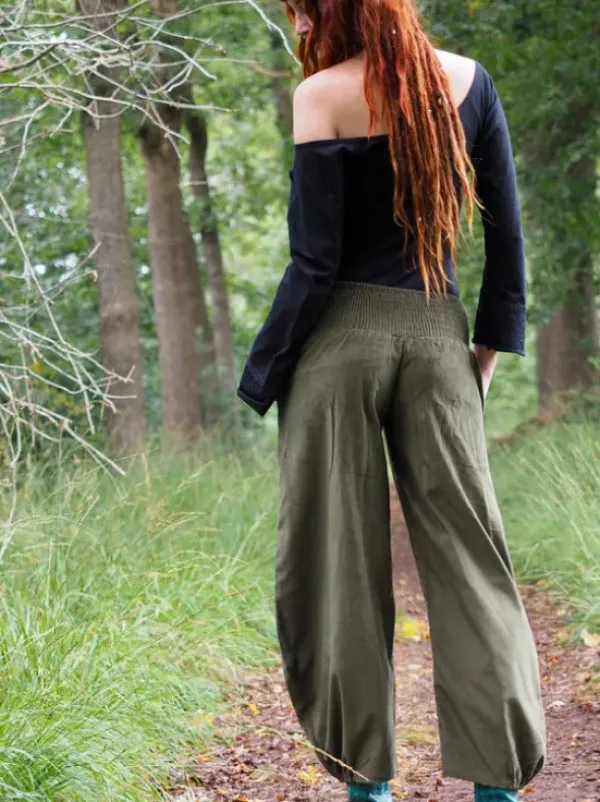 The TwoSisters Broeken|Broeken En Legging-Uma Broek Rib Groen