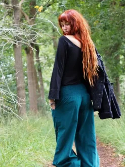 The TwoSisters Broeken|Broeken En Legging-Uma Broek Rib Petrol