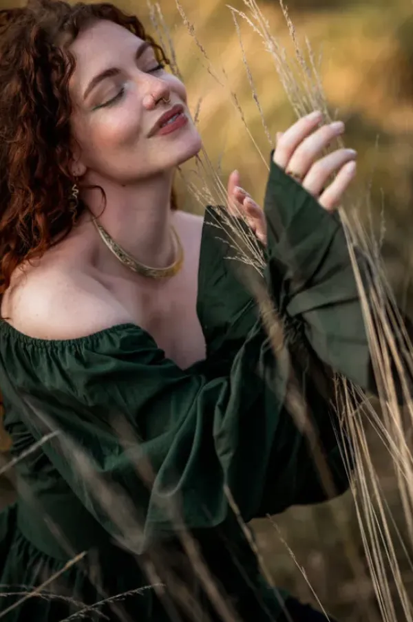 The TwoSisters Tops|Lange Mouw-Vaiana Boho Blouse Groen