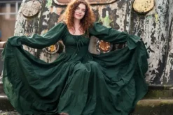 The TwoSisters Plus Size|Zwangerschapsjurk-Vaiana Lange Jurk Groen (t/m maat 60)