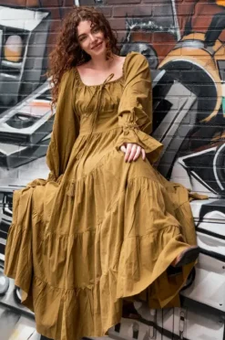 The TwoSisters Plus Size|Plus Size-Vaiana Lange Jurk Massala