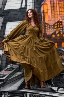 The TwoSisters Plus Size|Plus Size-Vaiana Lange Jurk Massala