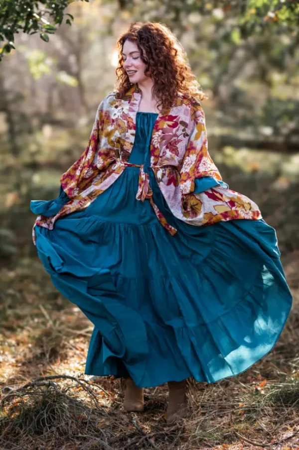 The TwoSisters Plus Size|Zwangerschapsjurk-Vaiana Lange Jurk Petrol