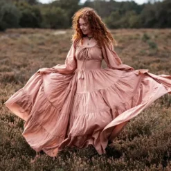 The TwoSisters Plus Size|Zwangerschapsjurk-Vaiana Lange Jurk Powder