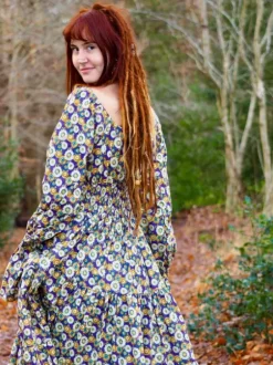 The TwoSisters Plus Size|Bohemian-Vaiana Lange Jurk Print Paars (t/m maat 60)