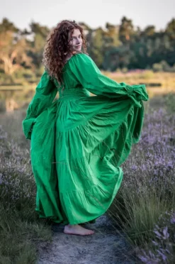 The TwoSisters Plus Size|Zwangerschapsjurk-Vaiana Lange Knalgroen
