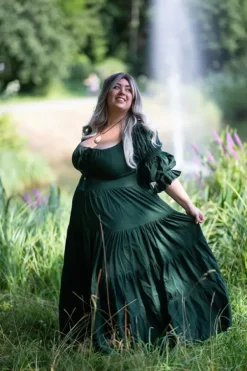 The TwoSisters Plus Size|Zwangerschapsjurk-Vaiana Zomerjurk Groen