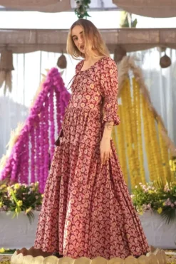 The TwoSisters Plus Size|Zwangerschapsjurk-Vaiana Zomerjurk Print Rood