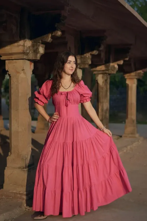 The TwoSisters Plus Size|Zwangerschapsjurk-Vaiana Zomerjurk Roze