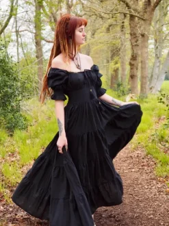 The TwoSisters Plus Size|Zwangerschapsjurk-Vaiana Zomerjurk Zwart