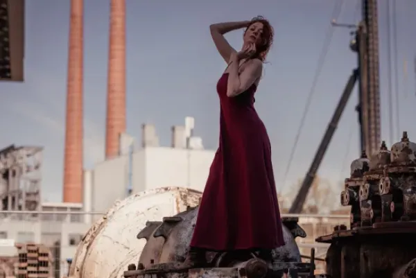 The TwoSisters Gypsy|Zomer-Vivien Strapless Dress Marroonrood