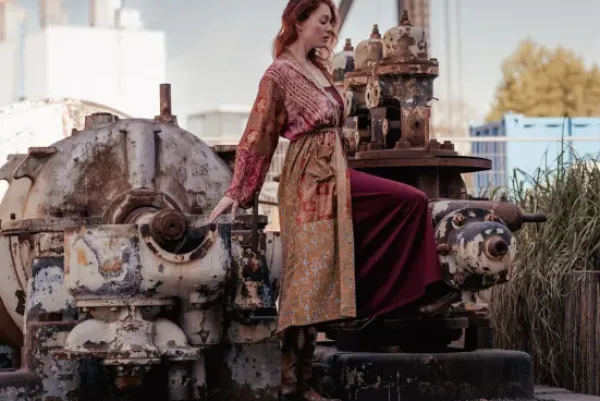 The TwoSisters Gypsy|Zomer-Vivien Strapless Dress Marroonrood