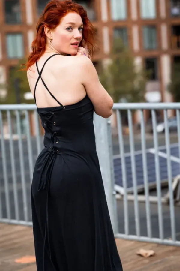 The TwoSisters Gypsy|Zomer-Vivien Strapless Dress Zwart