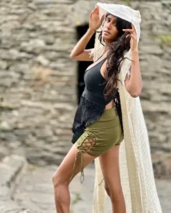 The TwoSisters Broeken|Broeken En Legging-Wild Woman Short Groen