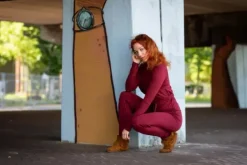 The TwoSisters Broeken|Broeken En Legging-Zen Pant Marroon Rood