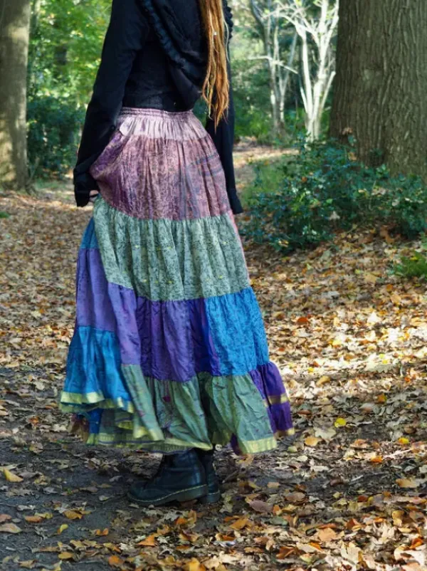 The TwoSisters Plus Size|Zijden Rokken-Zijden Gypsy Rok 421