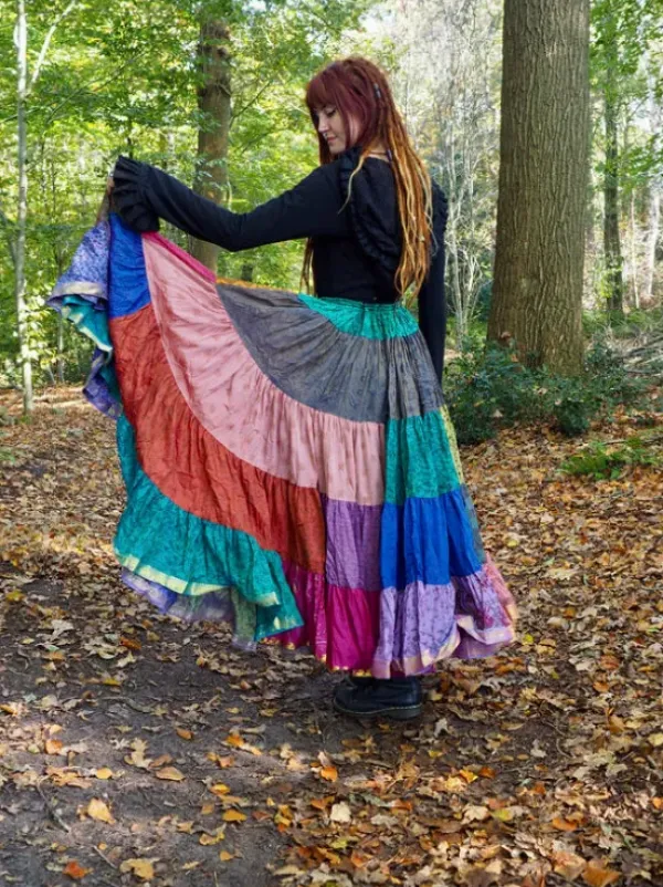 The TwoSisters Plus Size|Zijden Rokken-Zijden Gypsy Rok 407