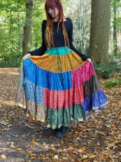The TwoSisters Plus Size|Zijden Rokken-Zijden Gypsy Rok 407