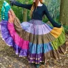 The TwoSisters Plus Size|Zijden Rokken-Zijden Gypsy Rok 404