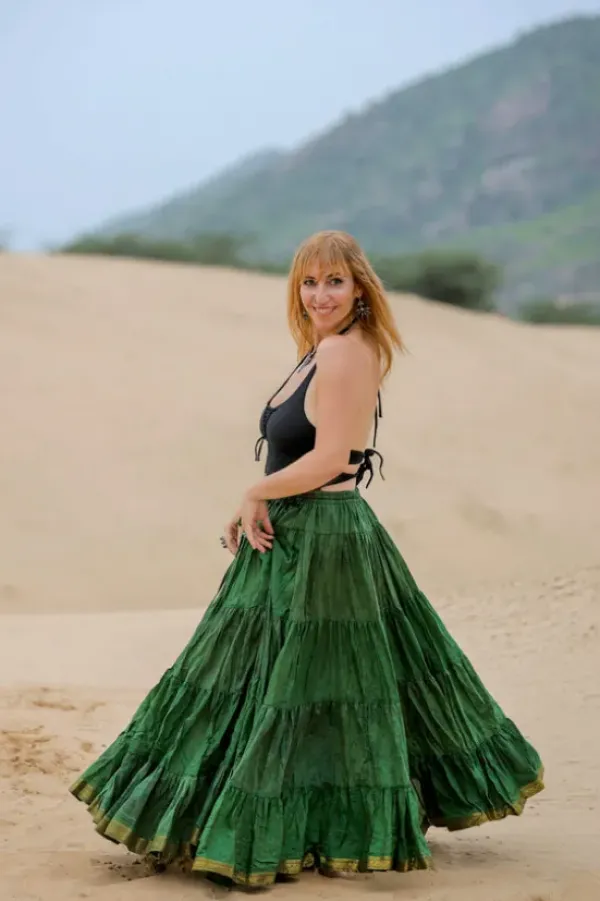 The TwoSisters Plus Size|Zijden Rokken-Zijden Gypsy Rok 1