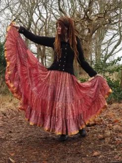 The TwoSisters Plus Size|Zijden Rokken-Zijden Gypsy Rok 218