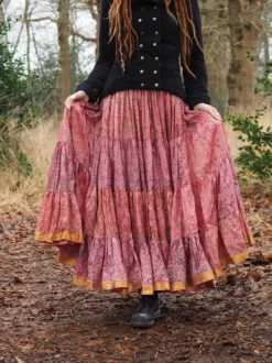 The TwoSisters Plus Size|Zijden Rokken-Zijden Gypsy Rok 218