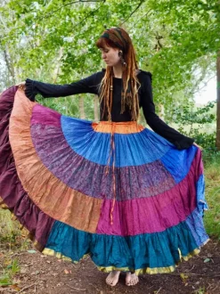 The TwoSisters Plus Size|Zijden Rokken-Zijden Gypsy Rok 441