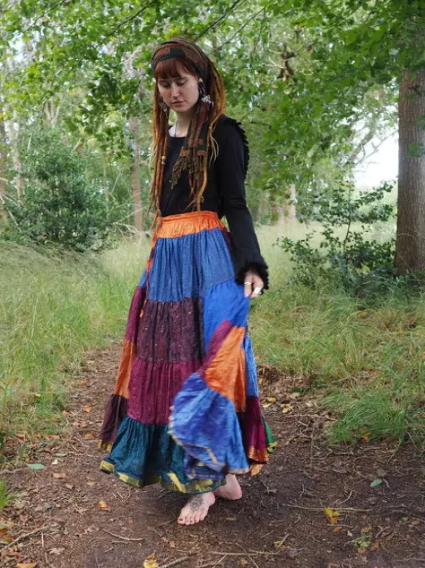 The TwoSisters Plus Size|Zijden Rokken-Zijden Gypsy Rok 441
