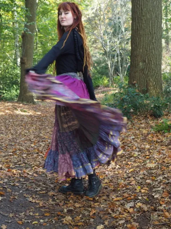 The TwoSisters Plus Size|Zijden Rokken-Zijden Gypsy Rok 430