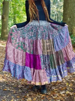 The TwoSisters Plus Size|Zijden Rokken-Zijden Gypsy Rok 430