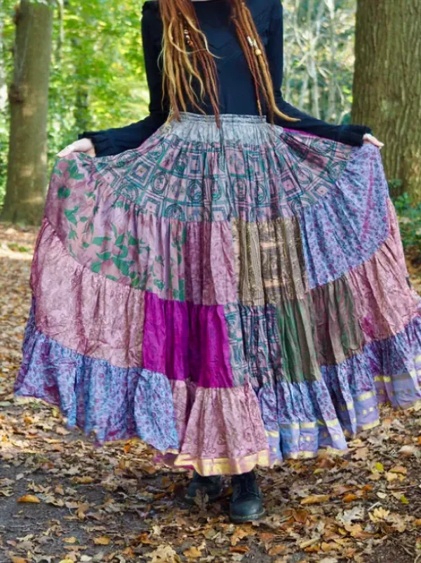 The TwoSisters Plus Size|Zijden Rokken-Zijden Gypsy Rok 430