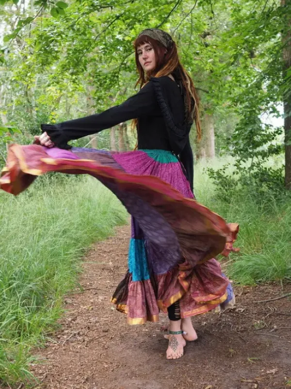 The TwoSisters Plus Size|Zijden Rokken-Zijden Gypsy Rok 350