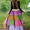 The TwoSisters Plus Size|Zijden Rokken-Zijden Gypsy Rok 442