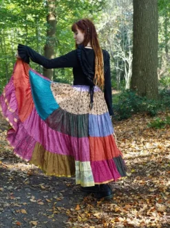 The TwoSisters Plus Size|Zijden Rokken-Zijden Gypsy Rok 420