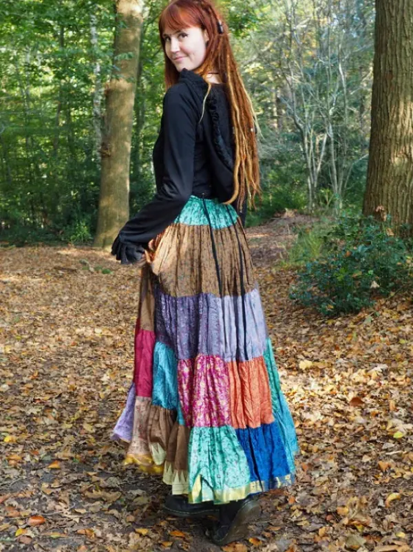 The TwoSisters Plus Size|Zijden Rokken-Zijden Gypsy Rok 397