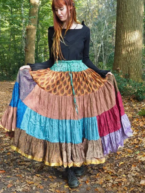 The TwoSisters Plus Size|Zijden Rokken-Zijden Gypsy Rok 397