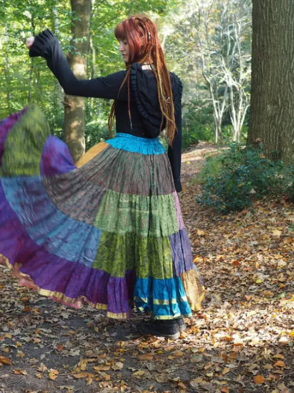 The TwoSisters Plus Size|Zijden Rokken-Zijden Gypsy Rok 414
