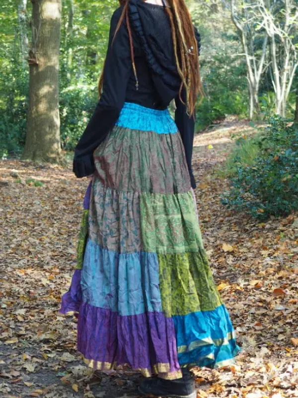 The TwoSisters Plus Size|Zijden Rokken-Zijden Gypsy Rok 414