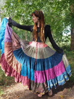 The TwoSisters Plus Size|Zijden Rokken-Zijden Gypsy Rok 437