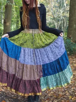 The TwoSisters Plus Size|Zijden Rokken-Zijden Gypsy Rok 431