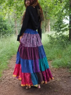 The TwoSisters Plus Size|Zijden Rokken-Zijden Gypsy Rok 358